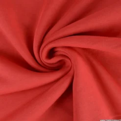 Tissu molleton sweat uni rouge - OEKO TEX