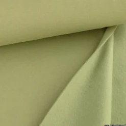 Tissu molleton sweat uni vert tilleul- OEKO TEX