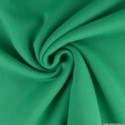 Tissu molleton sweat uni vert - OEKO TEX
