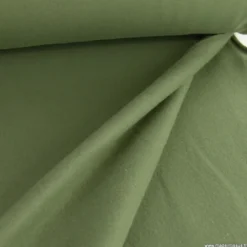 Tissu molleton sweat uni vert kaki clair - OEKO TEX