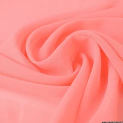 Tissu Mousseline fluide Corail