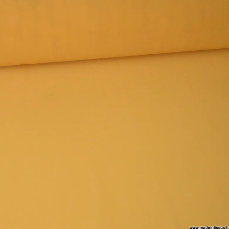 Tissu Mousseline fluide Moutarde
