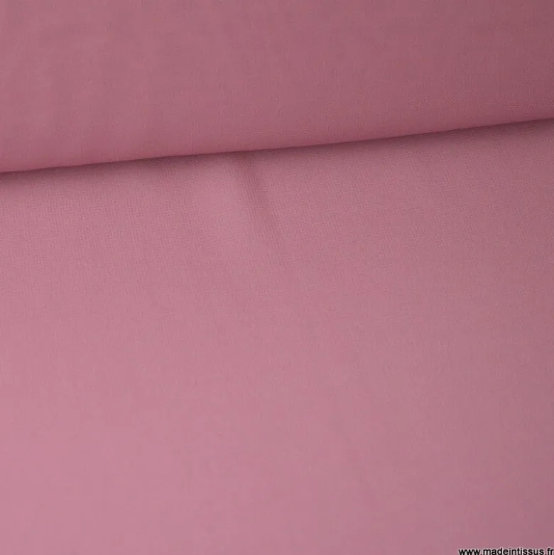 Tissu Mousseline fluide polyester Framboise