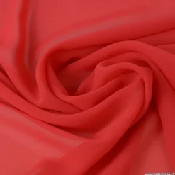 Tissu Mousseline fluide Rouge