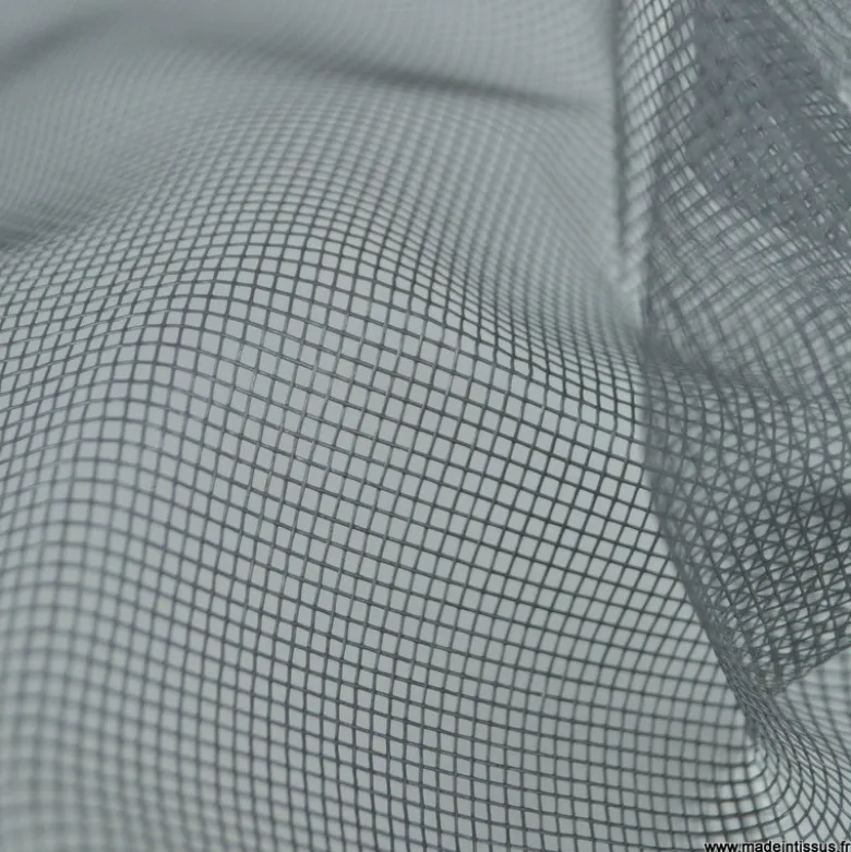 Tissu moustiquaire semi rigide enroulable GRIS