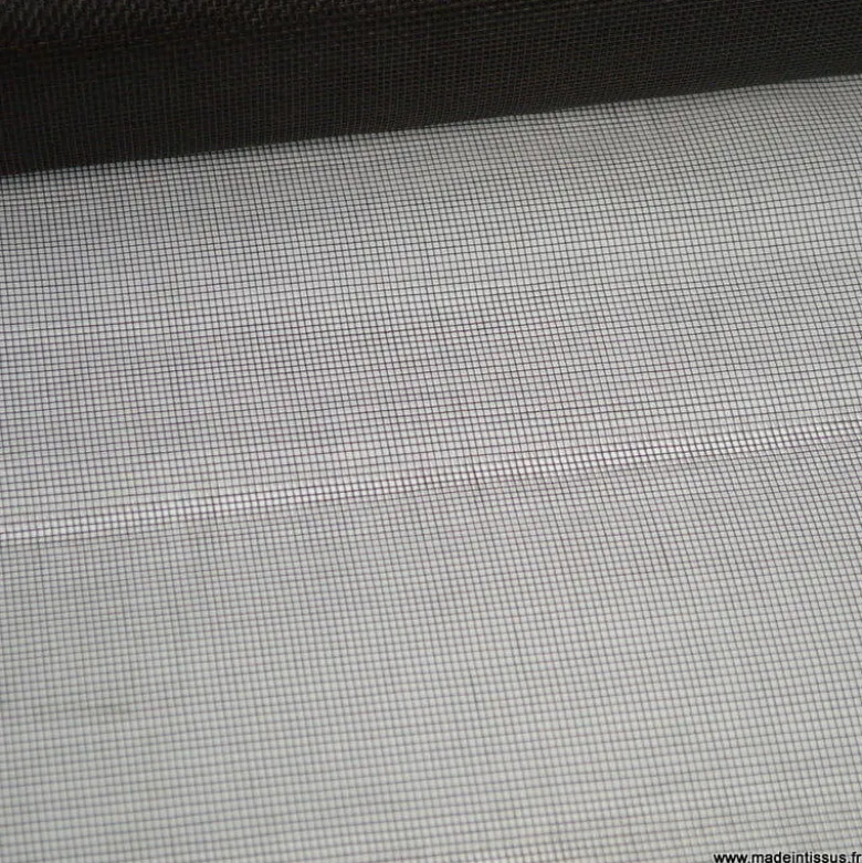 Tissu moustiquaire semi rigide enroulable Noire