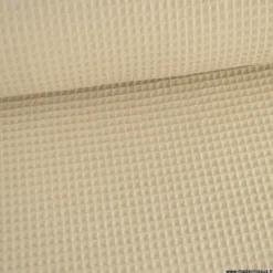 Tissu nid d'abeille Beige clair - OEKO TEX