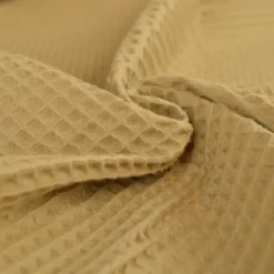 Tissu nid d'abeille Beige - OEKO TEX