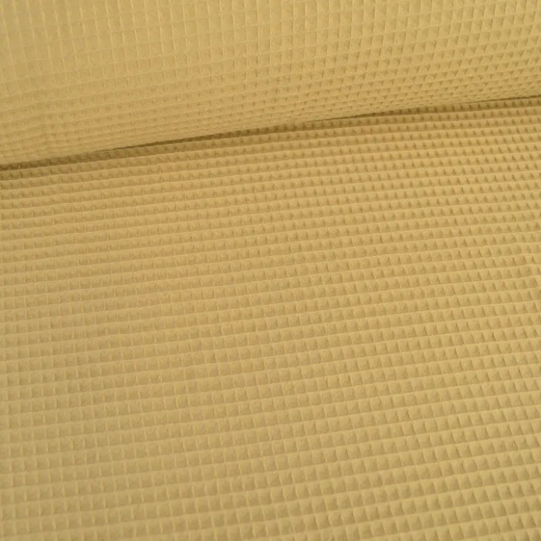 Tissu nid d'abeille Beige - OEKO TEX