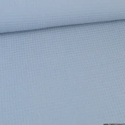 Tissu nid d'abeille bleu Baltique - OEKO TEX