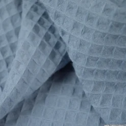 Tissu nid d'abeille bleu Baltique - OEKO TEX