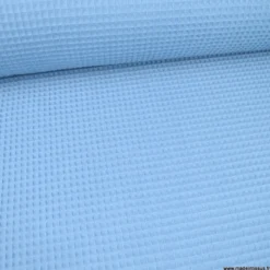 Tissu nid d'abeille Bleu denim - OEKO TEX