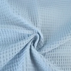 Tissu nid d'abeille bleu Glacier- OEKO TEX