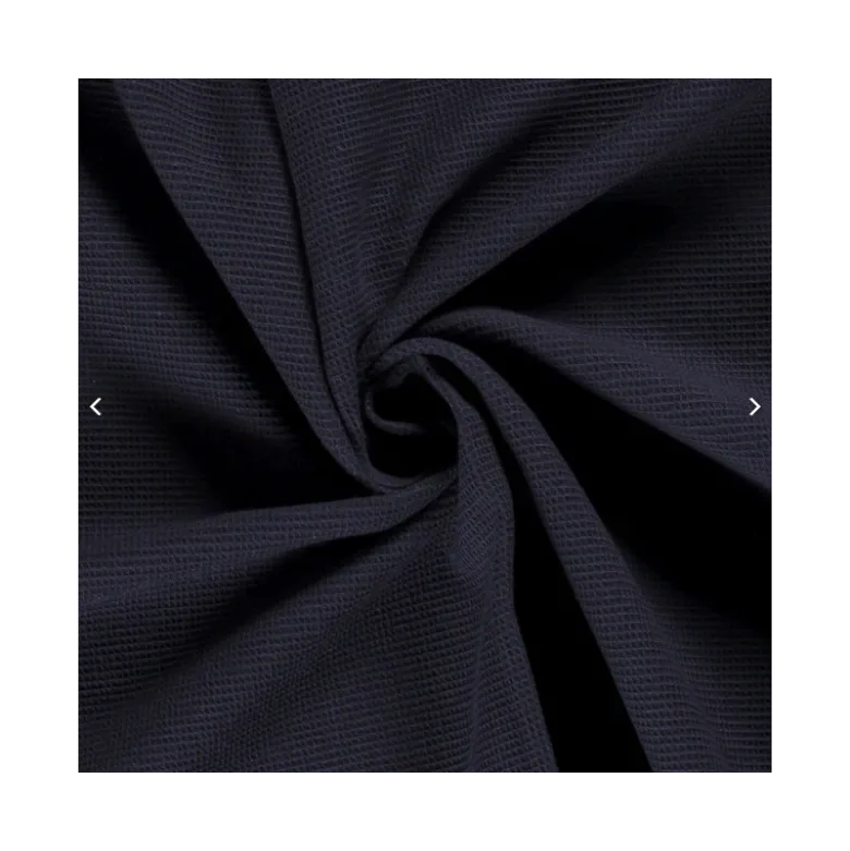 Tissu nid d'abeille Bleu marine - OEKO TEX