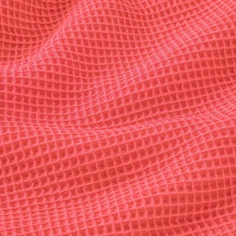 Tissu nid d'abeille Corail - OEKO TEX