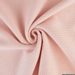 Tissu nid d'abeille et éponge - Rose Blush