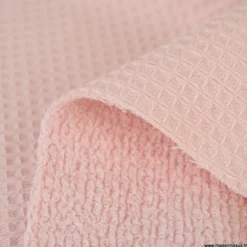 Tissu nid d'abeille et éponge - Rose Blush