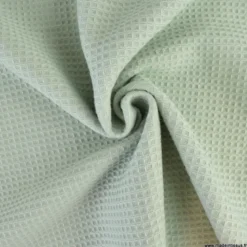 Tissu nid d'abeille et éponge - Vert Origan