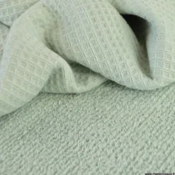 Tissu nid d'abeille et éponge - Vert Origan