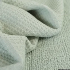 Tissu nid d'abeille et éponge - Vert Origan