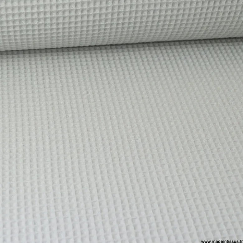 Tissu nid d'abeille Gris clair - OEKO TEX