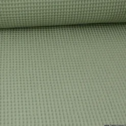 Tissu nid d'abeille kaki- OEKO TEX