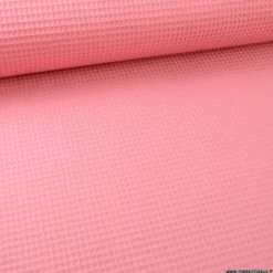 Tissu nid d'abeille Rose Orchidée - OEKO TEX