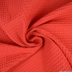 Tissu nid d'abeille Rouge - OEKO TEX