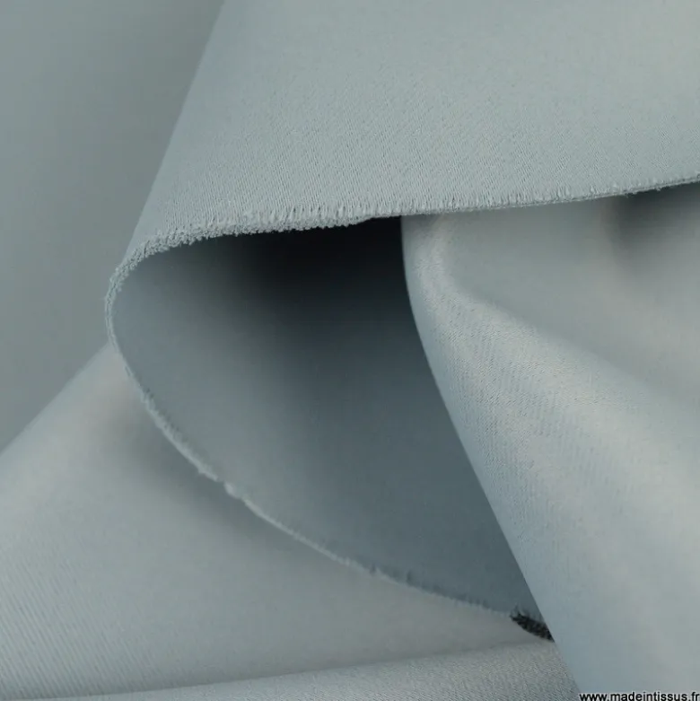 Tissu non feu grande laize, isolant phonique et thermique occultant boreal titanium