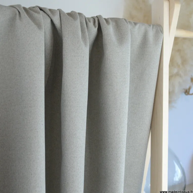 Tissu occultant isolant thermique double face indiana gris