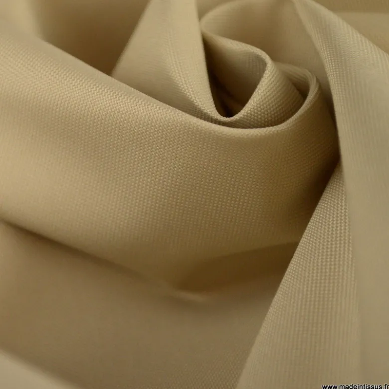 Tissu oxford beige avec menbrane étanche et respirant