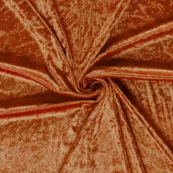 Tissu panne de velours coloris Brique