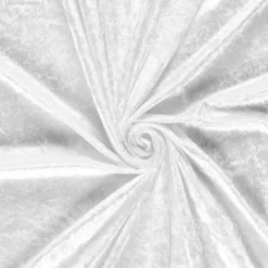 Tissu panne de velours coloris - Blanc