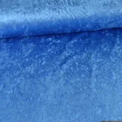 Tissu panne de velours coloris Bleu Royal