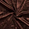 Tissu panne de velours coloris marron foncé
