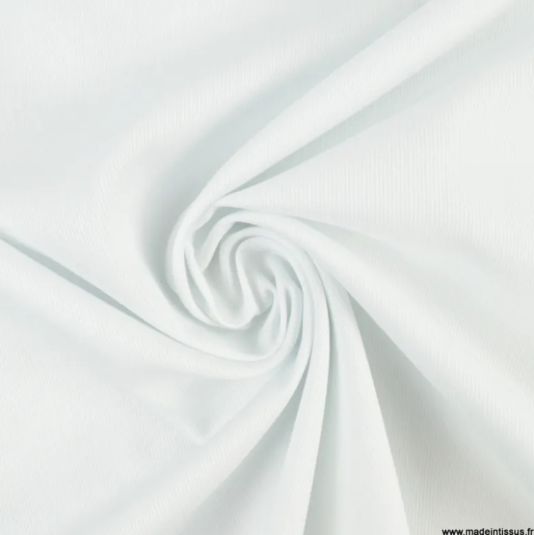 Tissu Piqué de coton blanc - OEKO TEX