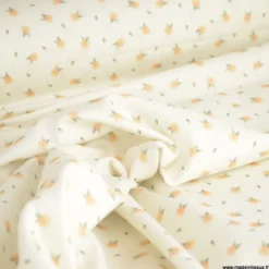 Tissu Piqué de coton motifs petites fleurs - OEKO TEX
