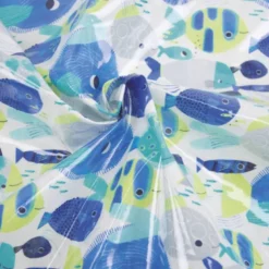 Tissu plastifié imprimé poissons tropicaux