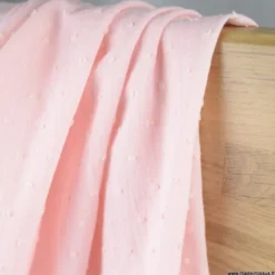 Tissu plumetis voile de coton Rose blush - OEKO TEX