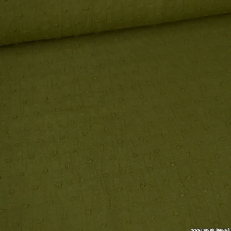 Tissu plumetis voile de coton Bronze - OEKO TEX
