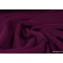 Tissu Polaire Made in France haut de gamme PRUNE - OEKO TEX