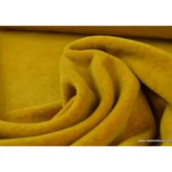 Tissu Polaire Made in France haut de gammeJAUNE MOUTARDE - OEKO TEX