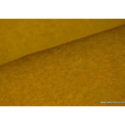 Tissu Polaire Made in France haut de gammeJAUNE MOUTARDE - OEKO TEX
