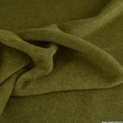 Tissu Polaire Made in France haut de gamme vert mousse - OEKO TEX