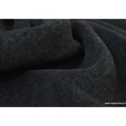 Tissu Polaire Made in France haut de gamme GRIS ANTHRACITE - OEKO TEX
