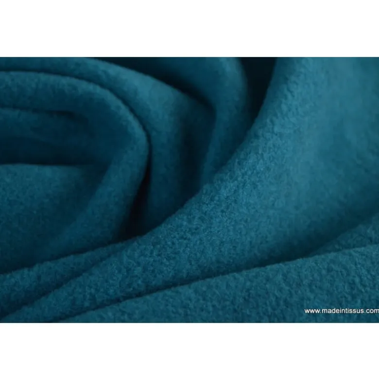 Tissu Polaire 100%polyester coloris pétrole