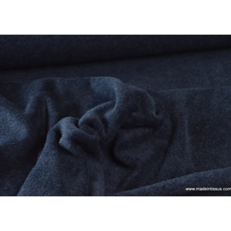 Tissu Polaire pure laine vierge, crépuscule,label