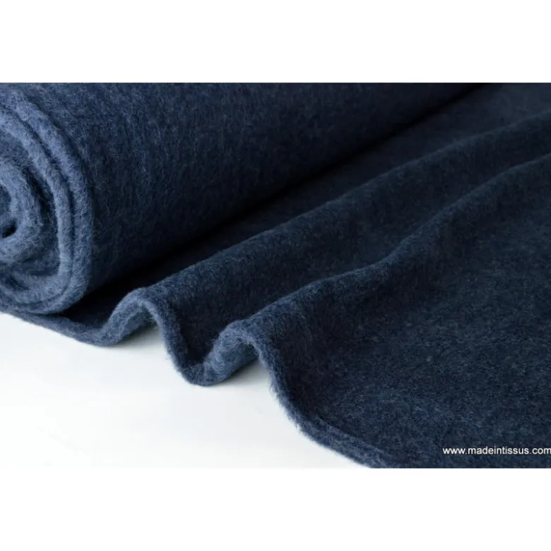 Tissu Polaire pure laine vierge, crépuscule,label