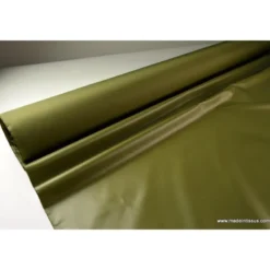 Tissu polyester kaki clair déperlant pour parapluie .