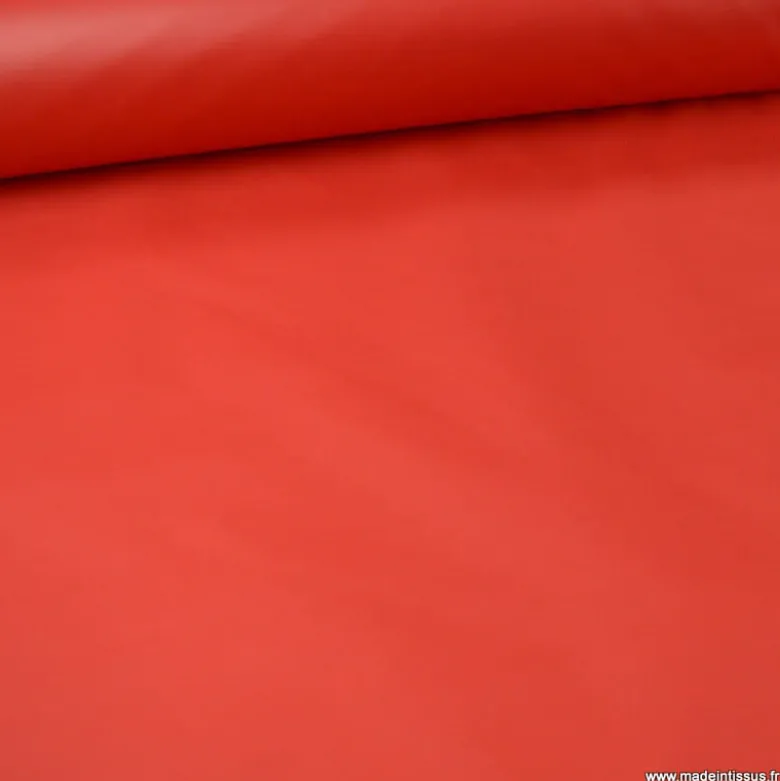 Tissu polyester rouge déperlant pour parapluie